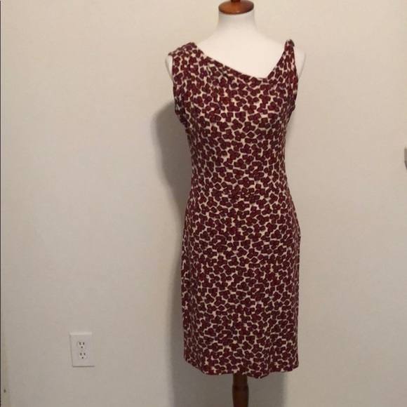 Mango Dresses & Skirts - MNG Mango Asymmetrical Neckline Red Dress